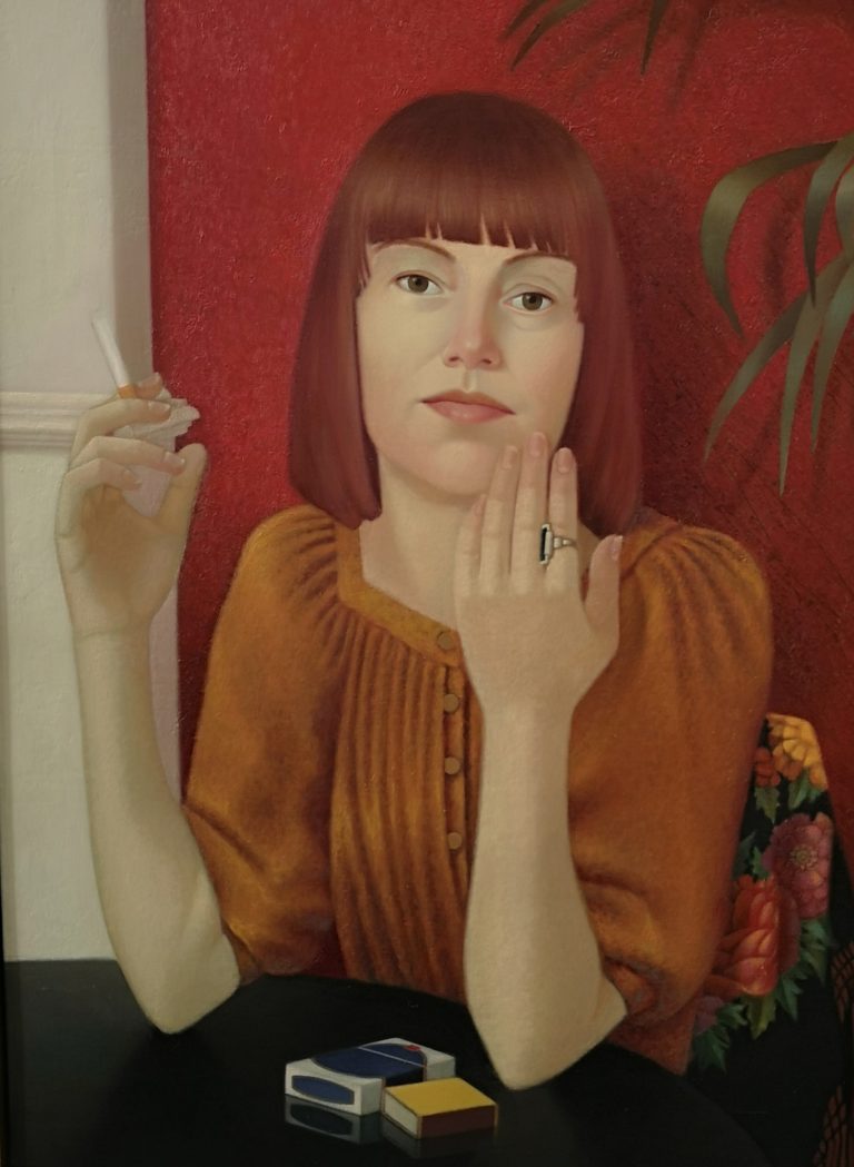 Almut Heise: Frau mit roten Haaren - Galerie Haas - ART DÜSSELDORF 2019 - Foto: Art Consulting Mese, Agnieszka Mese